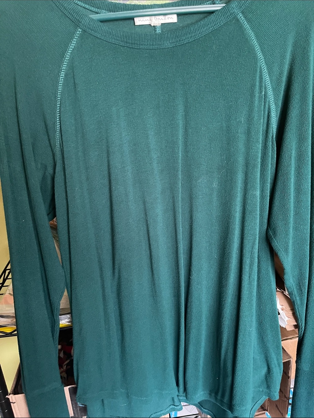 Madewell Deep Teal Crewneck Lightweight Sweater